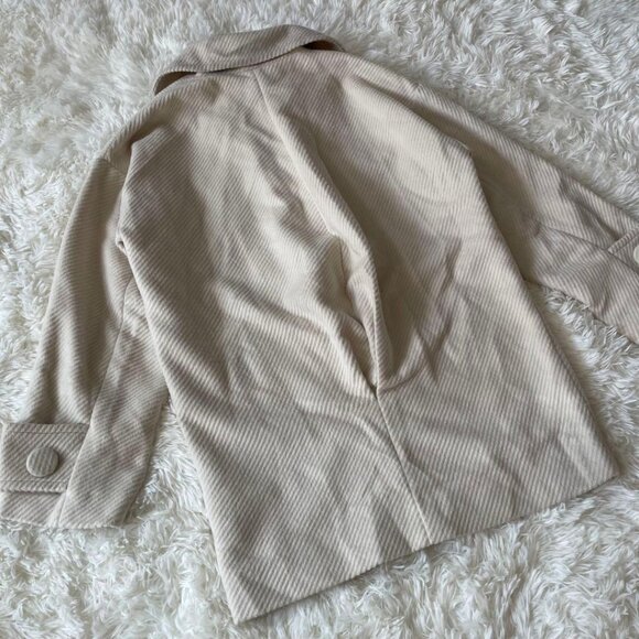 Sharely Corduroy Double Breasted Jacket M Ivory - Picture 2 of 6